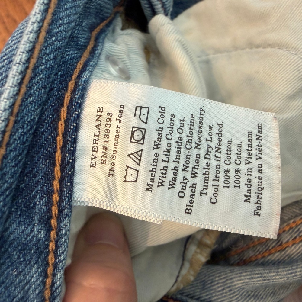 Everlane The Summer Jean Women 27 Light Wash High Rise Straight Leg Denim Cotton - Picture 6 of 14